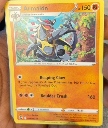 2022 Pokémon TCG Silver Tempest #096 Armaldo — front
