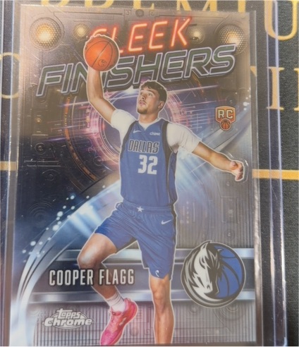 2025-26 Topps Chrome #SF-21 Cooper Flagg Sleek Finishers Rookie Card — front