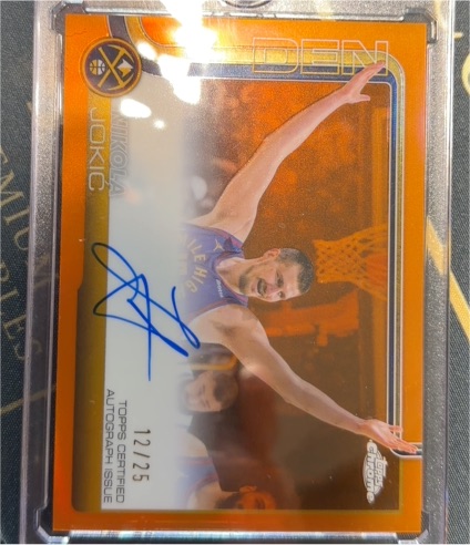 2025 Topps Chrome #TCA2-NJ Nikola Jokic Refractor Auto On Card Denver Nuggets — front