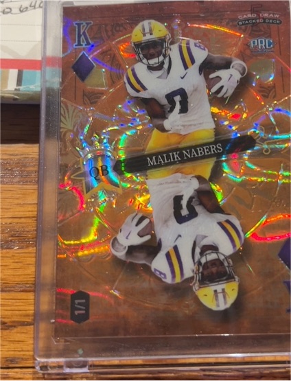 2023 Wild Card 5 Card Draw #1/1 Malik Nabers — front
