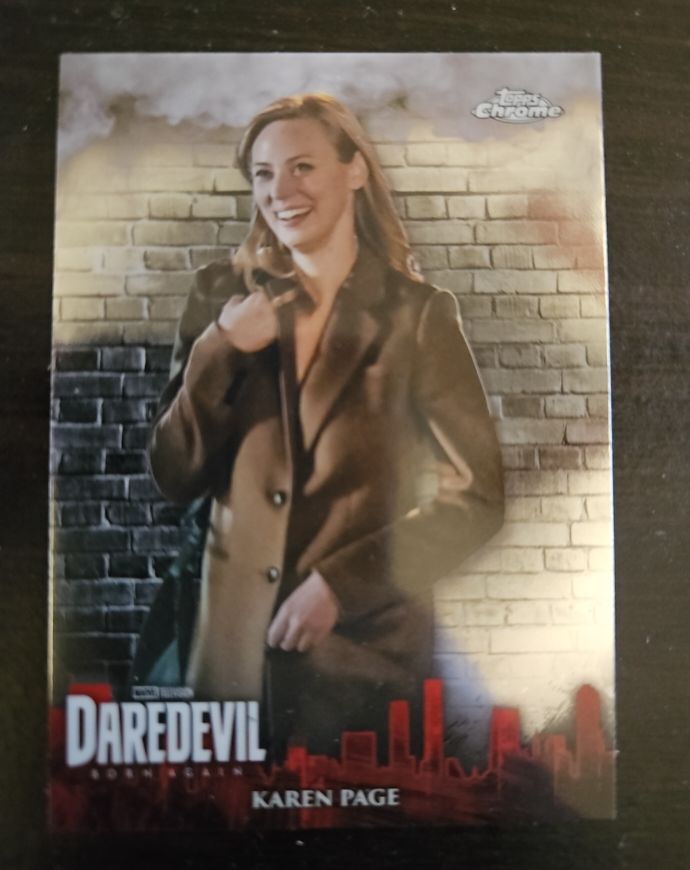 2025 Topps Chrome Marvel Studios Daredevil Born Again #DD-6 Karen Page — front