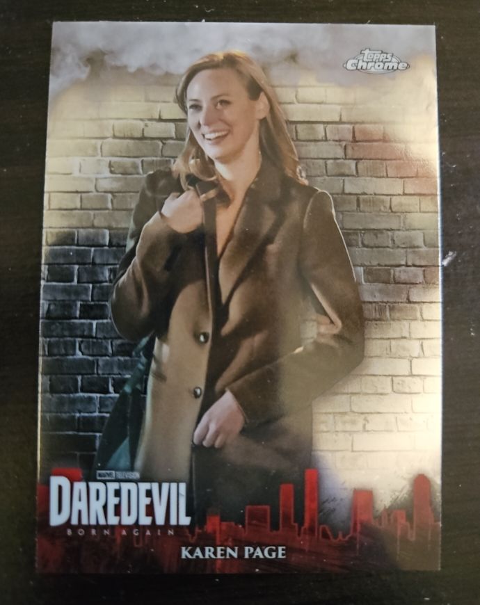 2025 Topps Chrome Marvel Studios Daredevil Born Again #DD-6 Karen Page — front