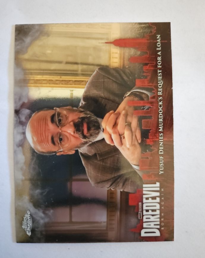 2025 Topps Chrome Marvel Studios Daredevil Born Again #DD-20 Yusuf Denies Murdock Loan — front
