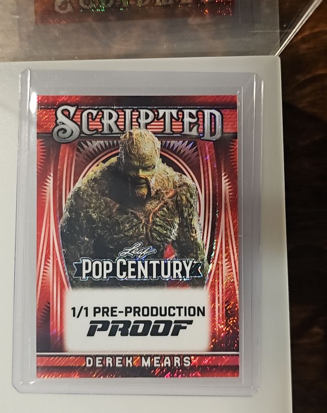 2025 Leaf Pop Century Scripted 1/1 Pre-Production Proof Derek Mears — front