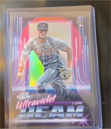 2025 Topps Chrome Cosmic #UB-7 Jace Jung Ultraviolet Beam — front