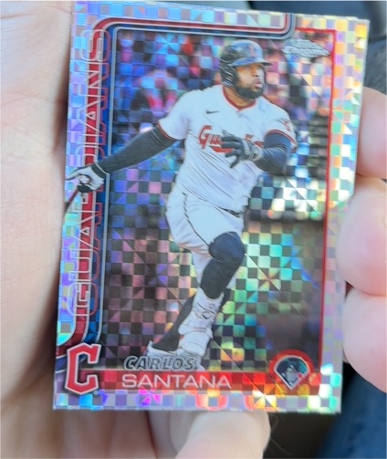 2025 Topps Chrome Update #USC11 Carlos Santana — front