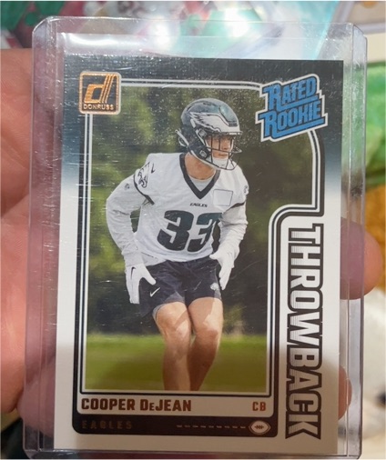 2024 Panini Donruss Rated Rookies Throwback #47 Cooper DeJean — front