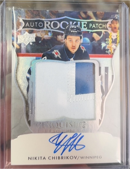 2024-25 Upper Deck The Cup Exquisite Collection Auto Rookie Patch #EC-CH Nikita Chibrikov — front