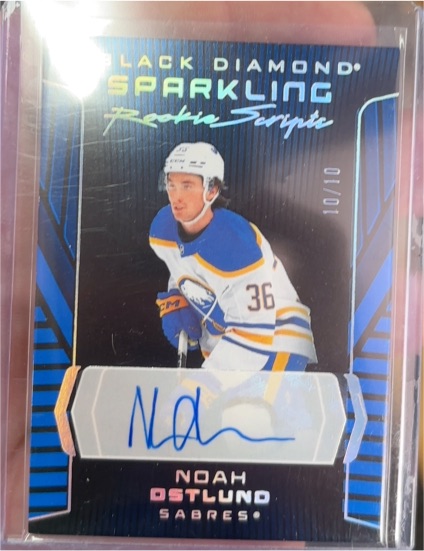 2025-26 Upper Deck Black Diamond Sparkling Rookie Scripts #Noah Ostlund — front