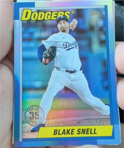 2025 Topps Update #U90-4 Blake Snell 1990 Topps Baseball 35th Anniversary — front