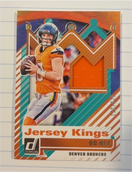 2025 Donruss Jersey Kings #JK-BNX Bo Nix — front