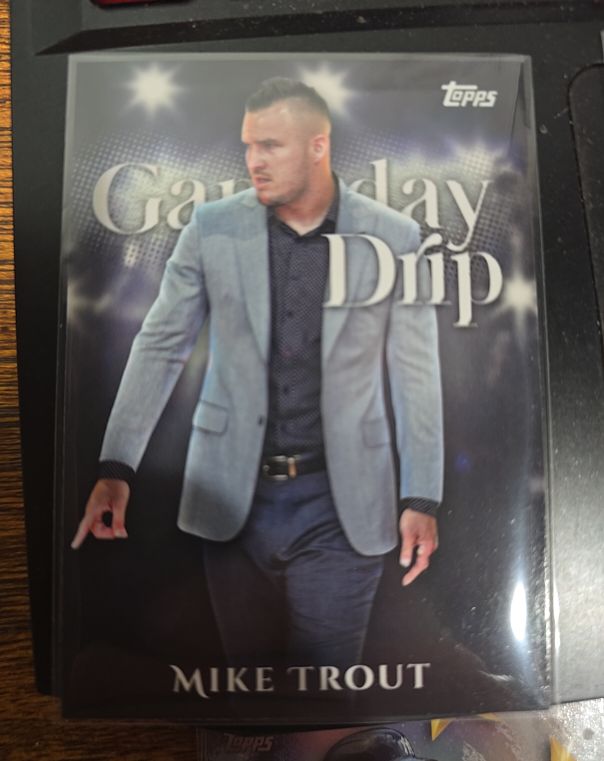 2025 Topps Series 1 Celebration Gameday Drip #GD-4 Mike Trout — front
