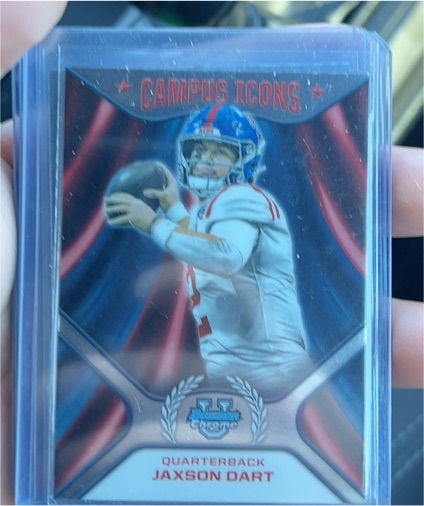 2024 Bowman University Chrome Campus Icons #CI-3 Jaxson Dart — front