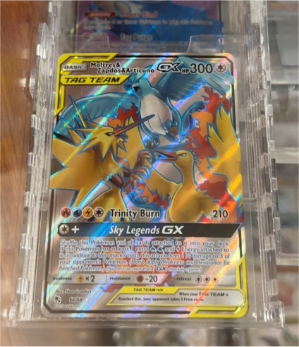 2019 Pokémon Sun & Moon Hidden Fates #66 Moltres & Zapdos & Articuno GX — front