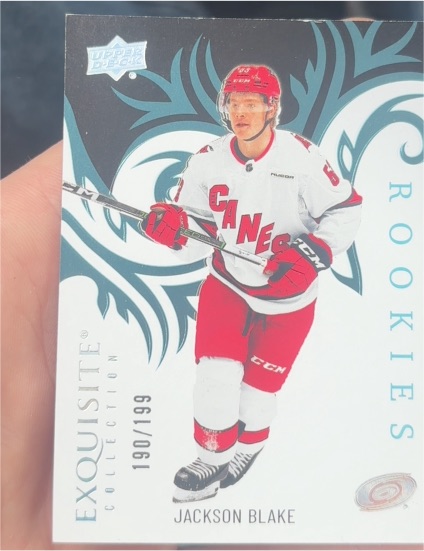 2024-25 Upper Deck Ice #R-26 Jackson Blake Exquisite Collection Rookies — front