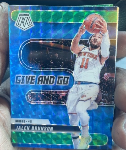 2024-25 Panini Mosaic #11 Jalen Brunson Give and Go — front