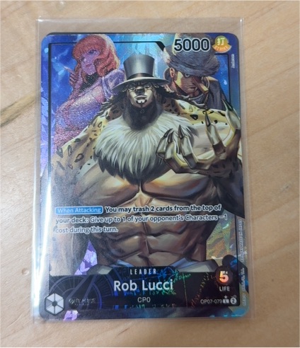 2024 One Piece TCG OP07-079 Rob Lucci Leader Alternate Art — front