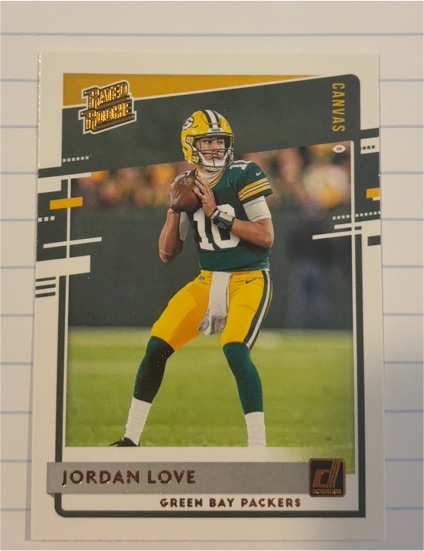 2020 Donruss #304 Jordan Love Rated Rookie Canvas — front