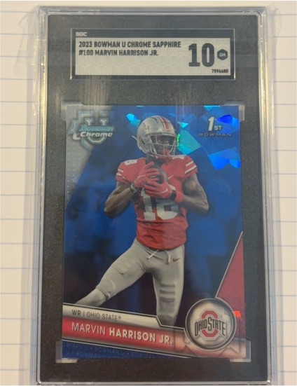 2023 Bowman U Chrome Sapphire #100 Marvin Harrison Jr. — front