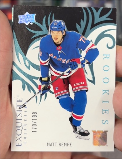 2024-25 Upper Deck Ice Exquisite Collection Rookies #R-22 Matt Rempe — front