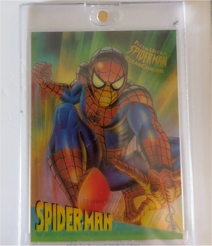 1995 Fleer Ultra Spider-Man Clear Chrome #9 Spider-Man — front