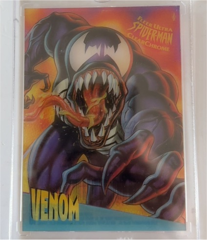 1995 Fleer Ultra Spider-Man ClearChrome #10 Venom — front