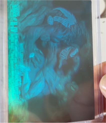 1993 Marvel Universe Spider-Man Vs. Venom Hologram H-IV — front