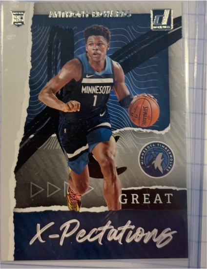 2020-21 Donruss Great X-Pectations #1 Anthony Edwards — front