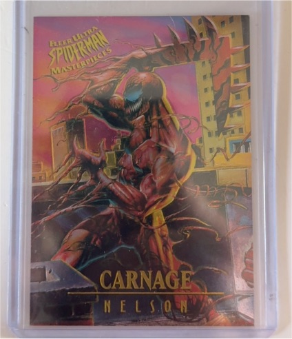 1995 Fleer Ultra Spider-Man Masterpieces #2 Carnage Nelson — front