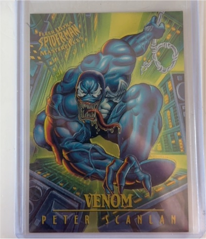 1995 Fleer Ultra Spider-Man Masterpieces #9 Venom Peter Scanlan — front