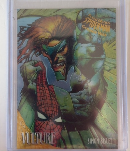 1995 Fleer Ultra Spider-Man Golden Web #9 Vulture Simon Bisley — front