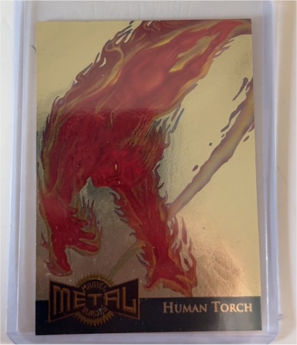1995 Fleer Marvel Metal Blaster #6 Human Torch — front