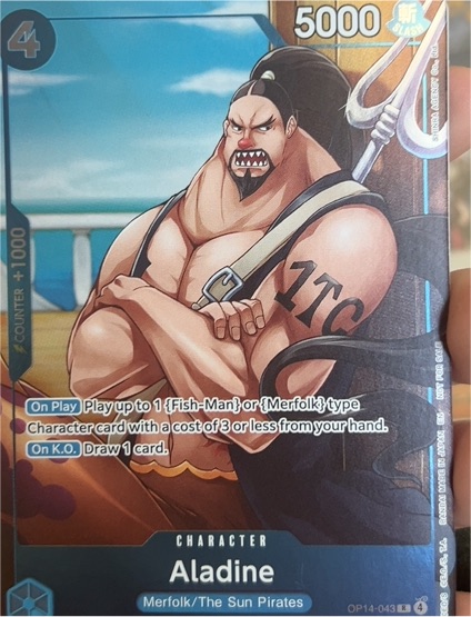 One Piece Card Game OP14-043 Aladine — front