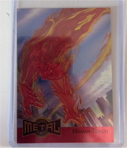 1995 Fleer Marvel Metal Blaster #6 Human Torch — front