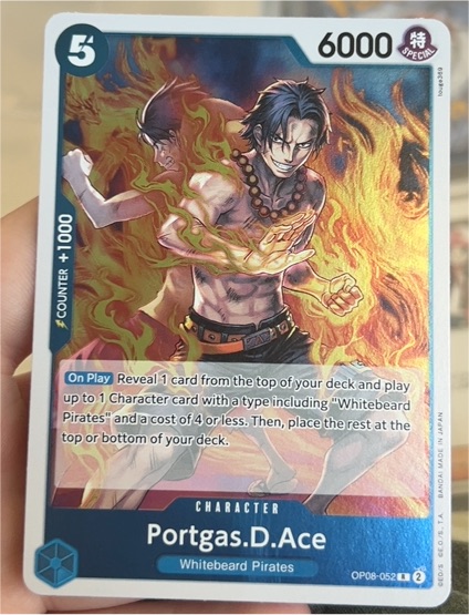 One Piece Card Game OP08-052 Portgas.D.Ace Two Legends — front