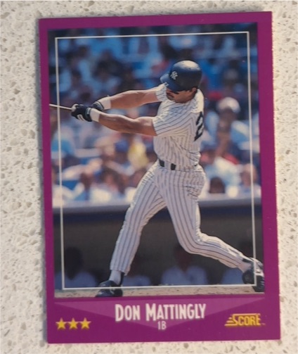 1988 Score #1 Don Mattingly — front