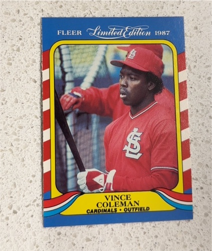 1987 Fleer Limited Edition #10 Vince Coleman — front