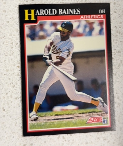 1991 Score #291 Harold Baines — front