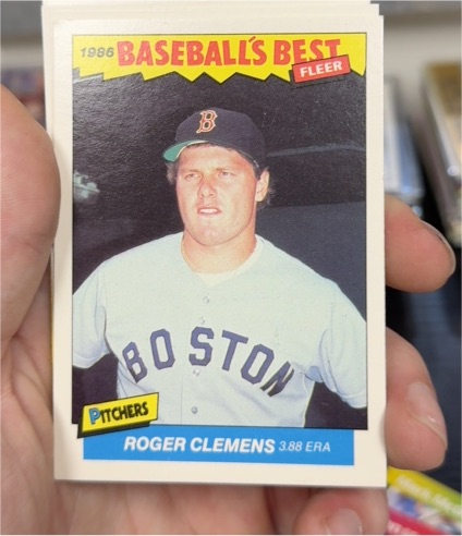 1986 Fleer Baseball's Best #7 Roger Clemens — front