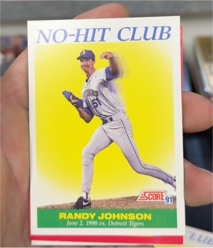 1991 Score #700 Randy Johnson No-Hit Club Seattle Mariners — front