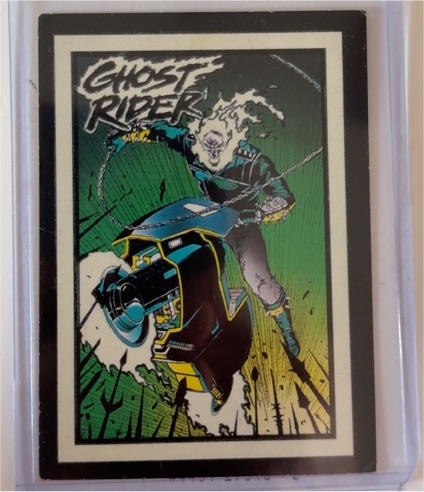 1992 Comic Images Marvel Ghost Rider II Glow in the Dark My Arsenal #G3 — front