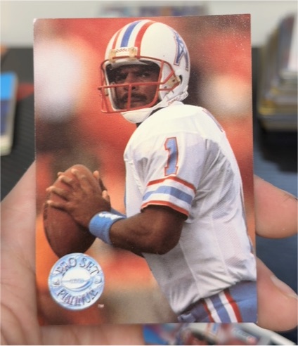 1991 Pro Set Platinum #138 Warren Moon — front