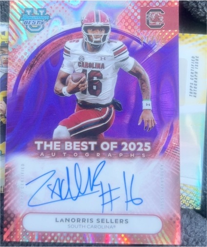2025 Bowman University Best #BOA-LS Lanorris Sellers — front