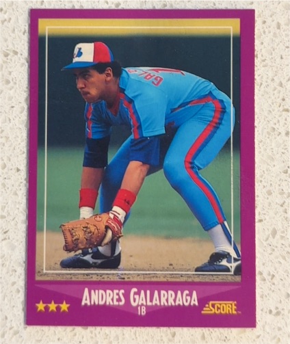 1988 Score #19 Andres Galarraga Montreal Expos — front
