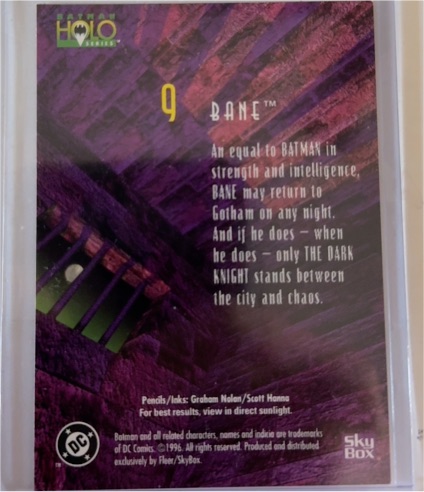 1996 Fleer Skybox Batman Holo Series #9 Bane — front