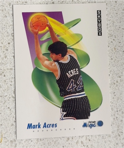 1991-92 SkyBox #199 Mark Acres — front