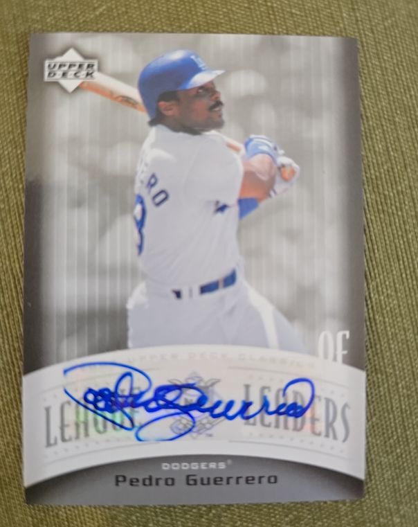 2005 Upper Deck Classics League Leaders #LL-PG Pedro Guerrero — front