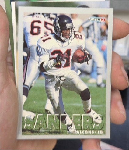 1993 Fleer #385 Deion Sanders — front