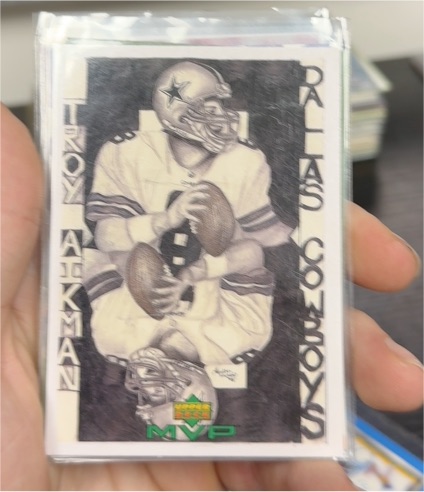 1999 Upper Deck MVP #W22 Troy Aikman Draw Your Own Card — front