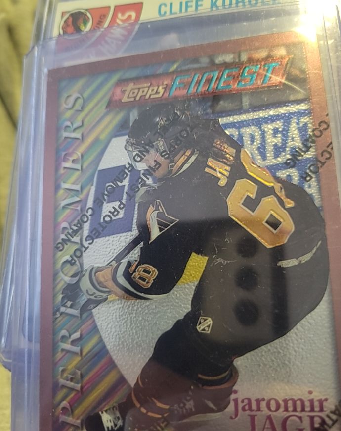 1995-96 Topps Finest #70 Jaromir Jagr — front